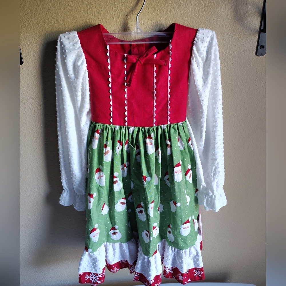 Ricrac & Ruffles NWT Santa Claus Christmas Dress Girl's Sz 5  Holiday Party